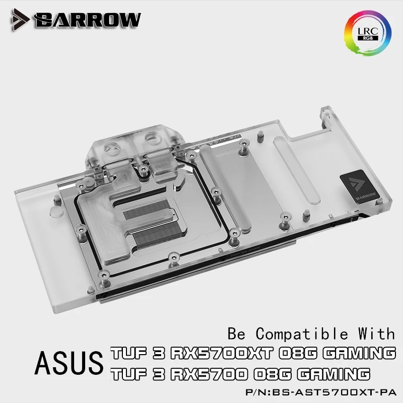 Курган полное покрытие GPU водоблок для ASUS TUF 3 5700XT Аврора материнская плата 5V SYNC AURA BS-AST5700XT-PA