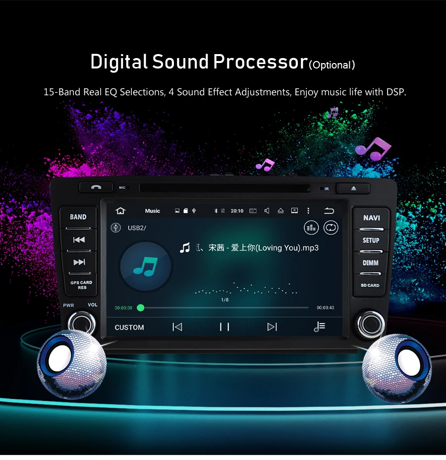 Discount Android 9.0 car GPS Radio Stereo Player For Skoda Octavia A5/Octavia 2 DVD Navigation WIFI Bluetooth Stereo Video Multimedia 7