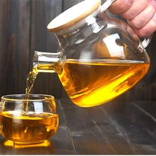 Большой стакан чайный горшок "Фруктовый чайник кипящий высококачественный бамбуковый Деревянный чехол пружинный фильтр толстый чайный набор кунг-фу