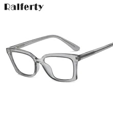Ralferty гибкие женские очки оправа квадратная TR90 CP ШТЫРЬКОВАЯ вставка пружинная дужка ранг близорукость без диоптрий очки F92350