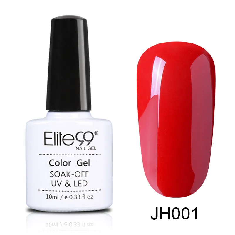JH001 Elite99 10 мл сверкающий Платиновый УФ-гель для ногтей мерцающий Маникюр замачивающийся лак для ногтей Полупостоянный Гель-лак - Цвет: JH001