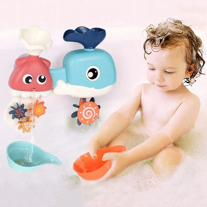 DIY Kids Bath Toys Wall Suction Cup Marble Race Run Track Bathroom Bathtub Baby Play Water Games Toy Kit for Children 17