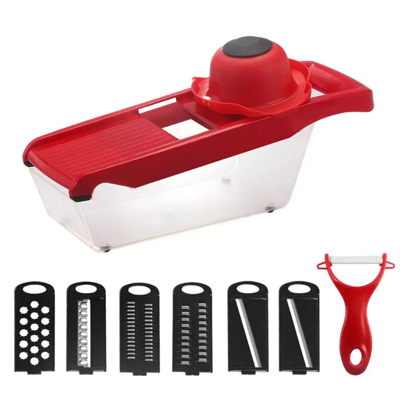 

Slicer Vegetable Cutter with Stainless Steel Blade Manual Potato Peeler Carrot Cheese Grater Dicer Kitchen Tool