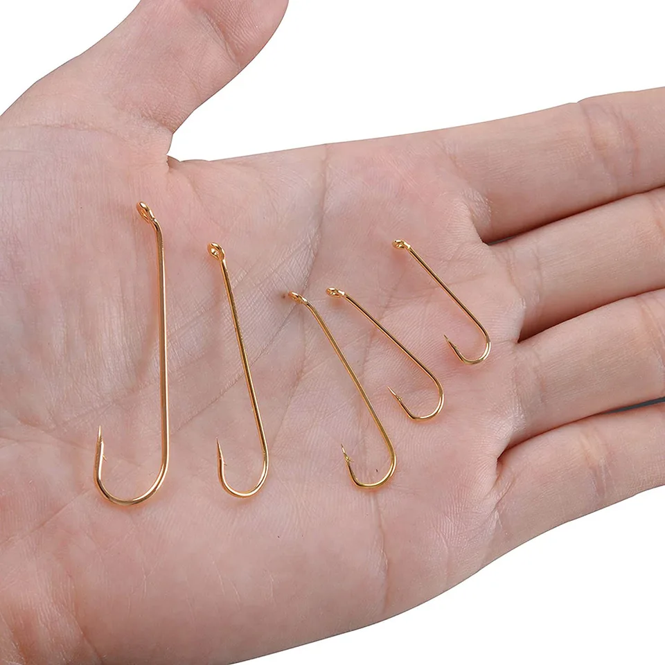 360-Piece Fly Tying Hooks Kit - Long Shank Aberdeen Hooks, Sizes 2-12