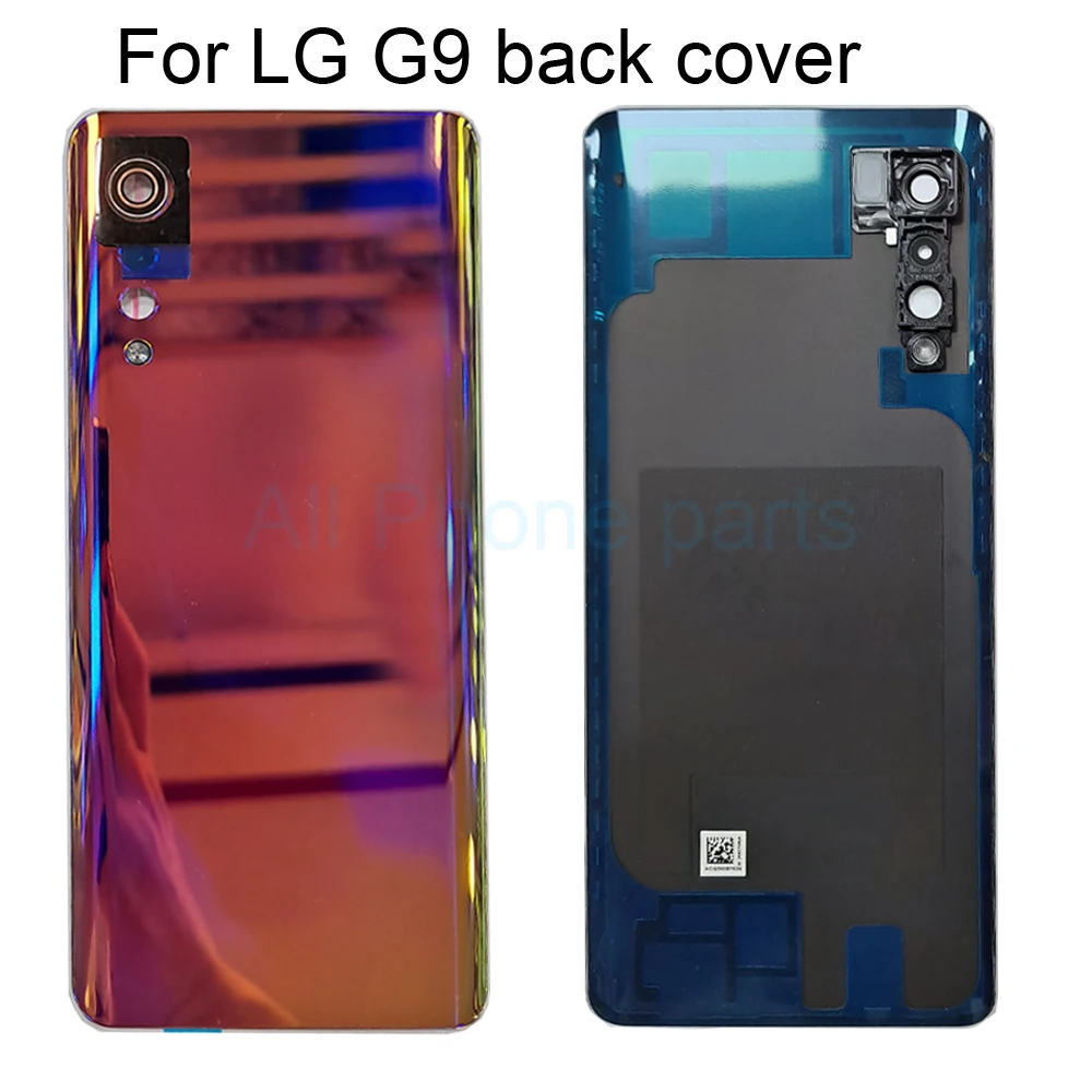 LG 벨벳 5G 배터리 커버 도어 용 카메라 렌즈 포함 LG G9 후면 커버 LM-G900N LM-G900E 커버 한국 미국