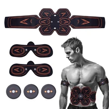 EMS Muscle Stimulator ABS Men Abdominal Muscle Trainer Smart Fitness Slimming Waist Belt Body Muscle Exerciser USB Rechargeable