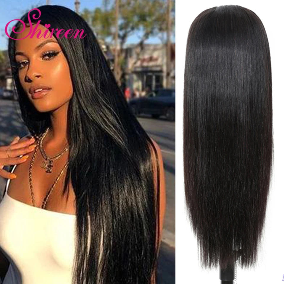 

Shireen 4x4 Lace Closure Wigs 28-40Inch Long Straight Hair Wigs Can Be Dyed Remy Brazilian Straight Human Hair Wigs Pre-Plucked