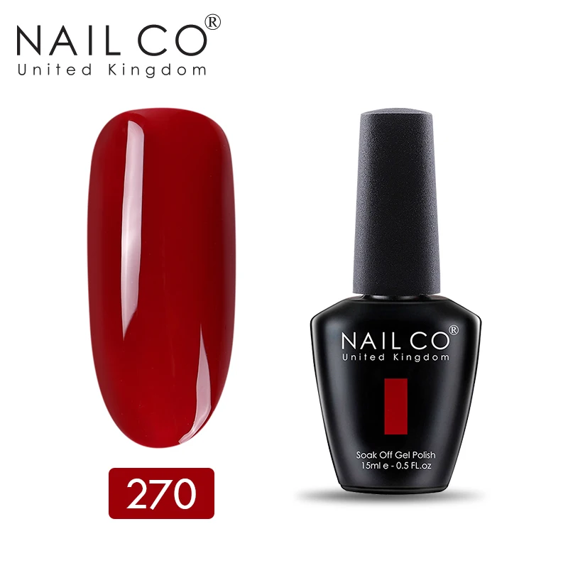 11270 NAILCO красный Гель-лак серии Soak Off esmaltes permanentes de uv y led эмалированный Гель-лак 15 мл УФ-гель лак для ногтей - Цвет: 11270