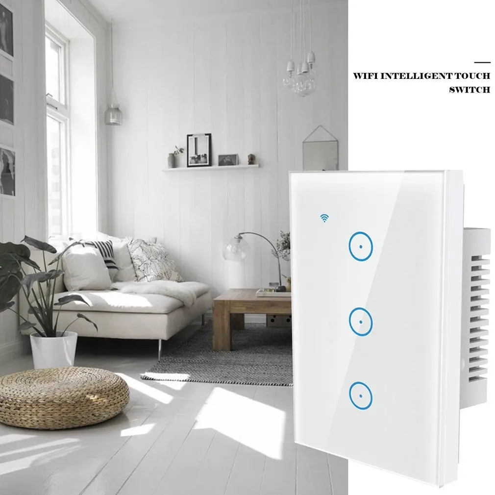 

Smart Wifi Switch 1 2 3 Gang Wireless Remote Domotica Light Smart Home Smart Wall Light Touch Panel Switch App Timing Socket