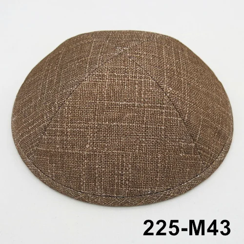 225M43 Burlap2-Kippot kippa Kippah19cm Иудейская Кепка Yarmullka beanie hat Kipa yarmulke skull - Цвет: 225M43