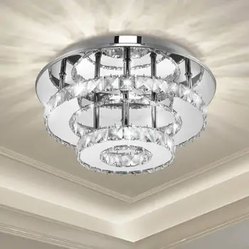 

Itayak LED Crystal Lamp Modern Flush Mount Ceiling Lights Fixture For Living Room Bedroom Balcony Kitchen Modern Lustre Lighting