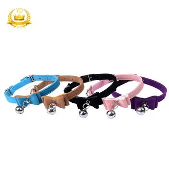 

Hot Bell Collars Buckle For Cat Necklace Dog Kitten Collar For Cats Buckle Cats Products For Pets Butterfly Knot Adjustable