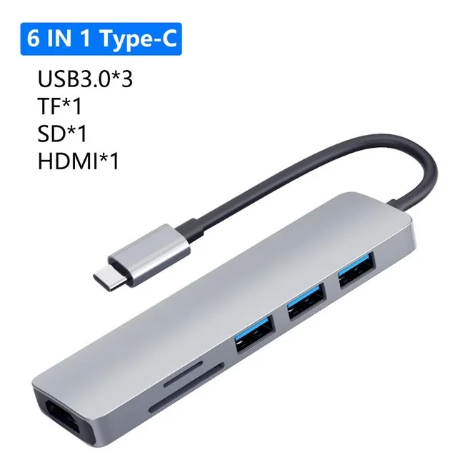 USB C Hub ChromeBook 87W PD Charger 2 USB3.0 Type C Hub Adapter for