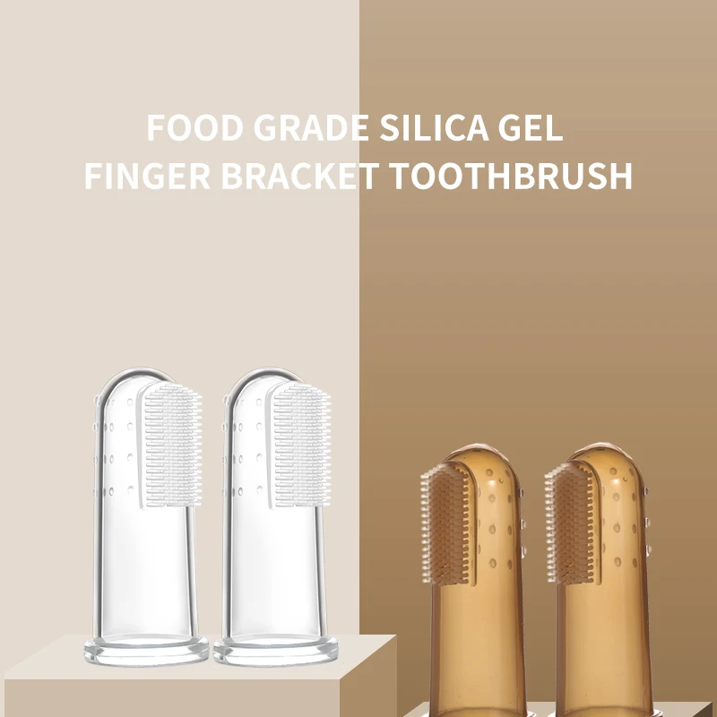 Usbon Baby Finger Toothbrush Infant Dental Care Kids Silicone Tooth Brush Teeth Clear with Anti-box Children Finger Brush Clean