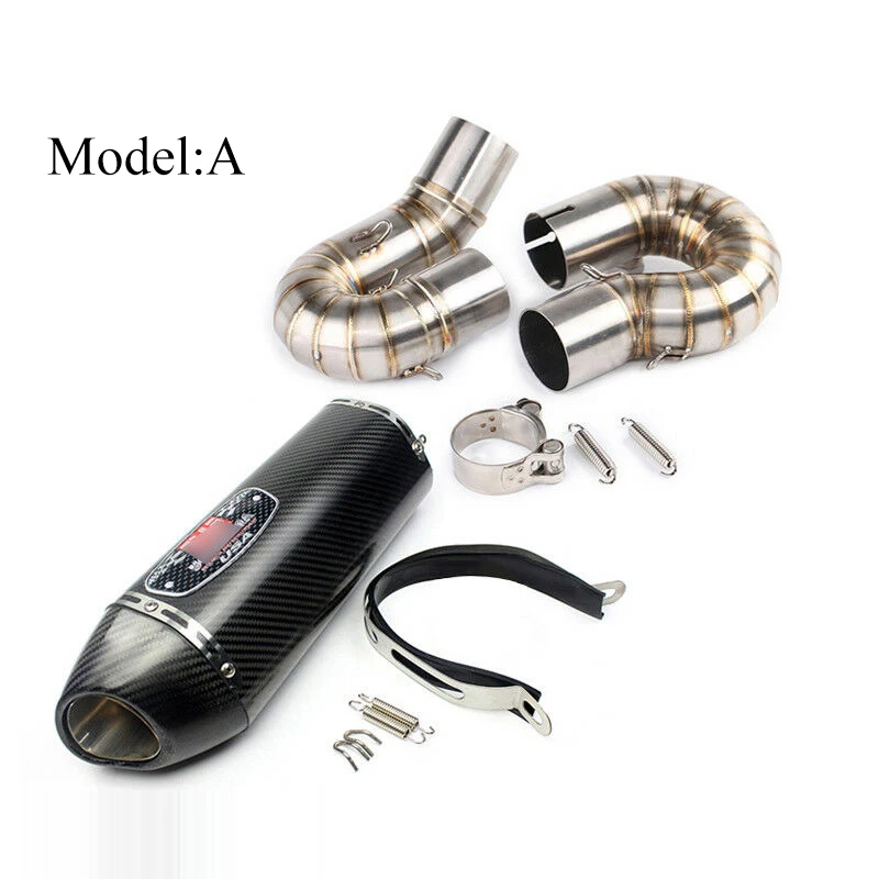 For Honda CBR1000 CBR1000RR 2008- Slip On 51mm Motorcycle Muffler Exhaust Pipe Mid Link Pipe Tail Tube Scooter Moto Escape