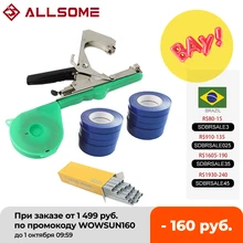 ALLSOME Tying Machine Plant Garden Plant Tapetool Tapener +10 Rolls Tape Set for Vegetable Grape Tomato Cucumber Pepper Flower
