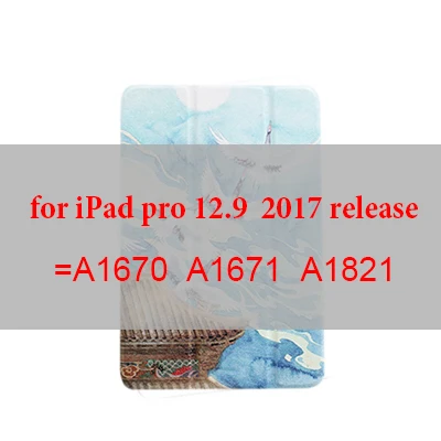 for pro 2017 Магнитный флип-чехол с рисунком крана для iPad pro 11 10,5 12,9 9,7 планшет умный защитный чехол для iPad 9,7 Mini 1 2 3 4 5 - Цвет: for pro 2017