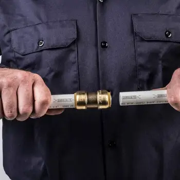 

Straight Coupling Pipe Fittings Push 1/2 Lead-free Compression Brass Tube Pipe Compression oil Ferrule Tube brass Fitting F4J7