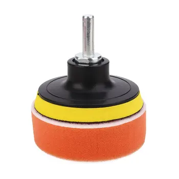 

Vehemo 3-Inch for Polish Drill Polished Sponge Kit Sponge Kit Sponge Kit Wheel Wave Flat Flat 3 Inches Polishing Pad 1 Set