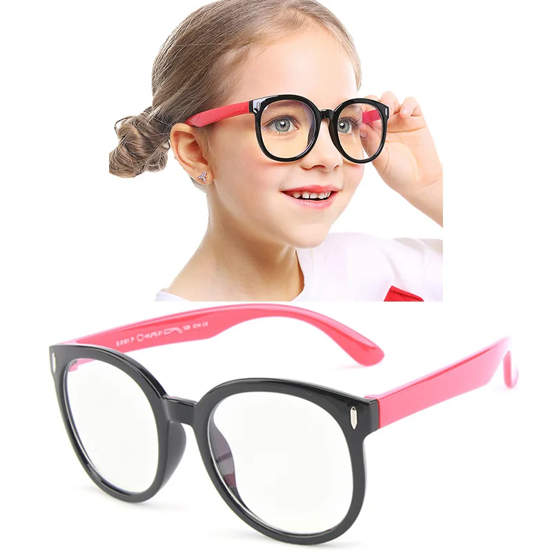 Дети анти синий светильник очки Блокировка уменьшает цифровое напряжение глаз Компьютерная Защита для мальчиков и девочек глаза