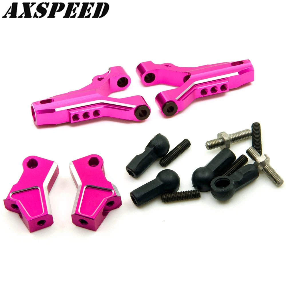 Alloy Front Upper Arm Set Pink For RC Drift Car Sakura D4 RWD Hop Up Parts 