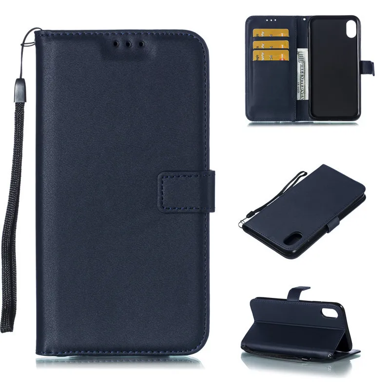 

Slim Flip Leather Wallet Case Card Holder Phone Carrying Bag Mask Cover with Magnetic buckle for iPhone 6 X XR