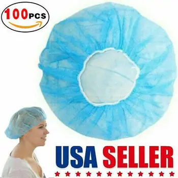 

100pcs/Pack Disposable Hotel Home Shower Bathing Clear Hair Elastic Caps Hats
