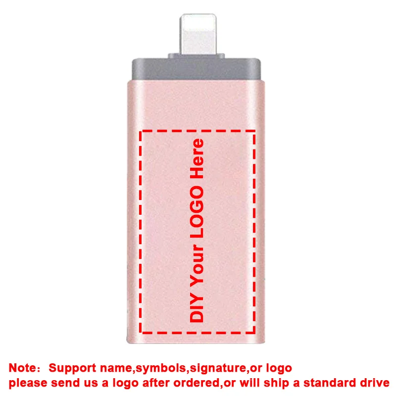 Y01-USB2.0-R-DIY USB флэш-накопитель 128 Гб 64 Гб Кле USB 32 Гб 16 Гб Флешка USB2.0 3 в 1 Рамочка для фотографии с DJ& DIY для iphone X/11 с usb type c OTG ФЛЕШКА type c usb usb c flash - Цвет: Y01-USB2.0-R-DIY