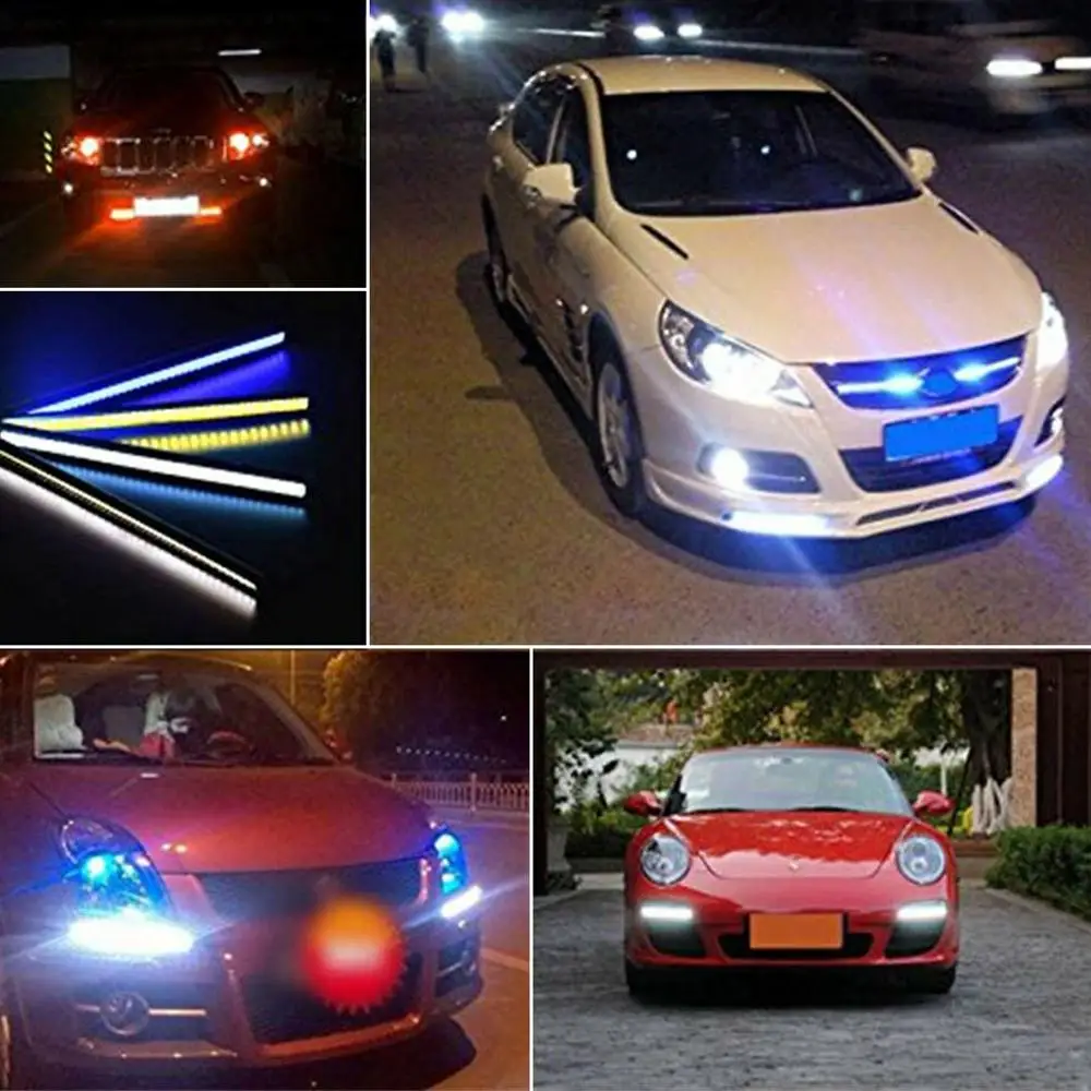 10 шт. 17 см COB DRL Светодиодный дневной ходовой светильник авто лампы внешнего освещения для универсального автомобиля Водонепроницаемый Дневной светильник противотуманные фары
