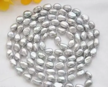 

AAA Natural freshwater pearl 7-8mm round pearl necklace, handmade jewelry 18inch