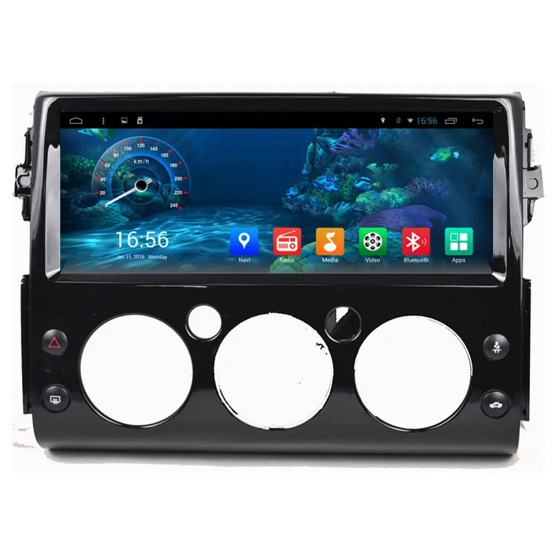 12," Android автомобильный мультимедийный DVD gps навигатор головное устройство для Toyota FJ Cruiser 2007 2008 2009 2010 2011 2012 2013