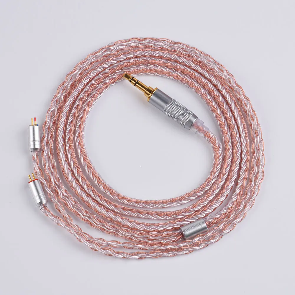 Kinboofi 16 Core с серебряным Медь кабель 2,5/3,5/4,4 мм балансный кабель с MMCX/2pin разъем для KZ ZS10 AS10 ZS6 ZST C10 V90