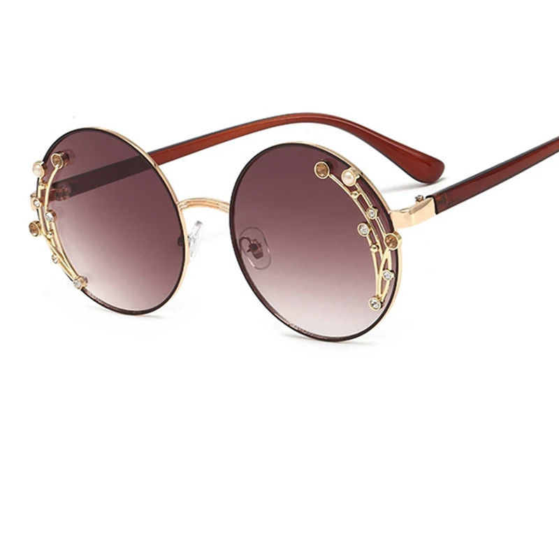 2020 Круглые Солнцезащитные очки женские и мужские винтажные роскошные
