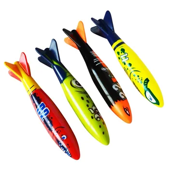 

New Swimming Diving Throwing Toy Imitation Children Torpedo Rocket Shape Summer Beach Underwater Play Dive Sticks Toys