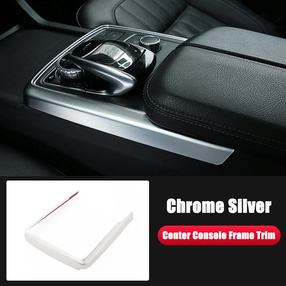 Chrome Silver Для Mercedes Benz ML GLE GL GLS класс W166 X166 2013- автомобильные аксессуары центральная консоль передач медиа мышь режим рамка накладка - Название цвета: Chrome Silver