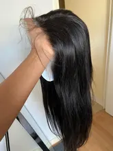 Transparente barato pelucas de encaje 180 densidad 30 32 pulgadas hueso recto pelucas de cabello humano T parte peluca largo cabello brasileño pelucas para mujeres