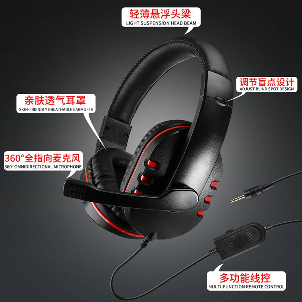 Auriculares plegables V6 Stero para videojuegos, cascos con micrófono para  Nintendo Switch, con cable de 3,5 MM, para PS4 y PC - AliExpress