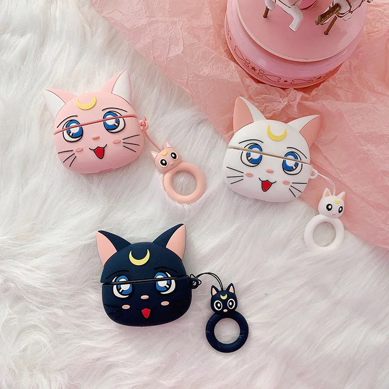3D мультфильм для Airpods Pro Чехол Bluetooth беспроводные наушники Runa Cat покрытие кожи Аксессуары для Apple Airpods 1 2 зарядный чехол s