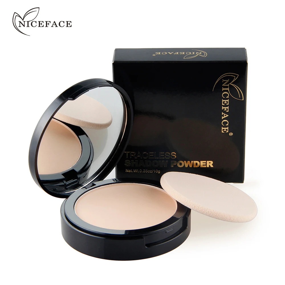 NICEFACE макияж скрывает поры недостатки лица прессованная пудра для жирной кожи