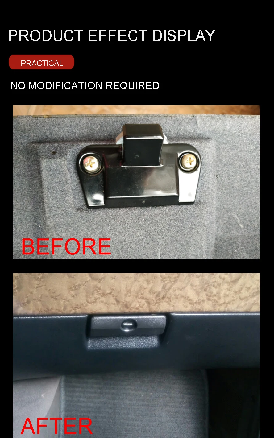 Wooeight New Car Glove Box Lock Latch  Pull Handle Lower 51161946513 Fit For BMW 5 Series E34 Z1 Roadster Z3 E36 1988 1995 2002  (10)
