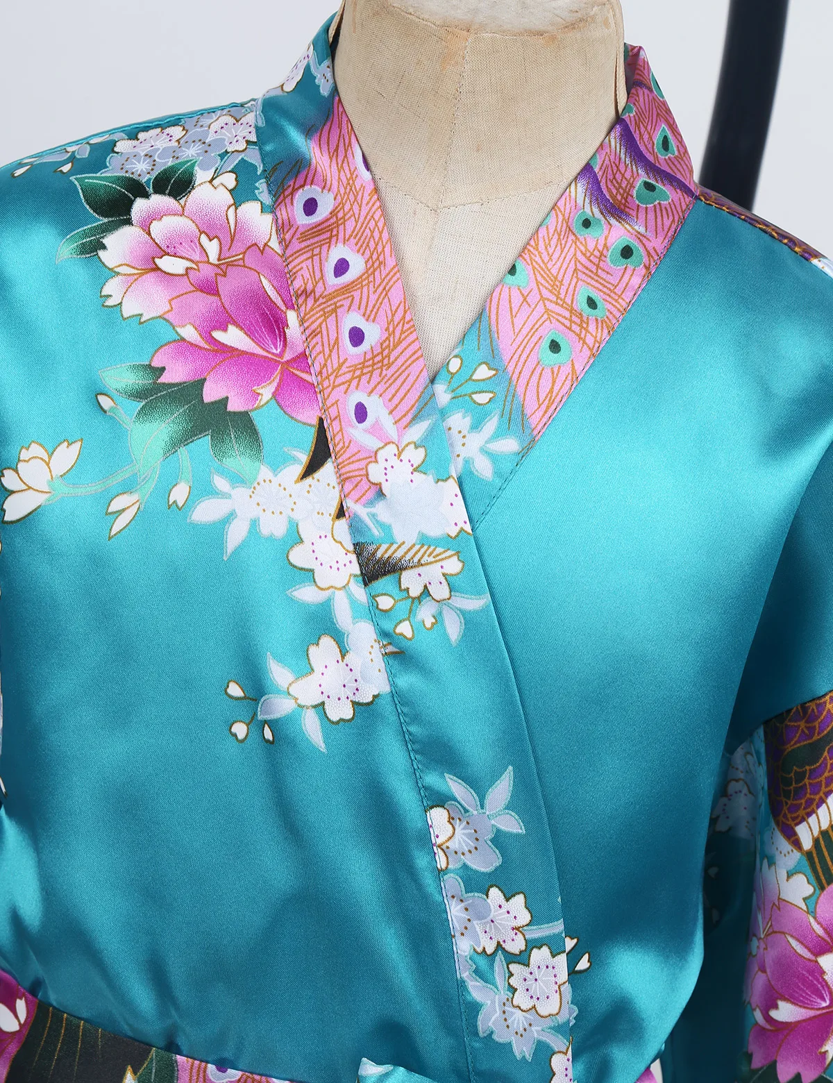 FEESHOW Girls Boys Flower Satin Kimono Robe Bathrobe Nightgown Dress Silky Soft Sleepwear Pajamas for Wedding Birthday Party