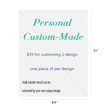 

chalk silkscreen customed-design transfers for unique DIY 8.5*11inch