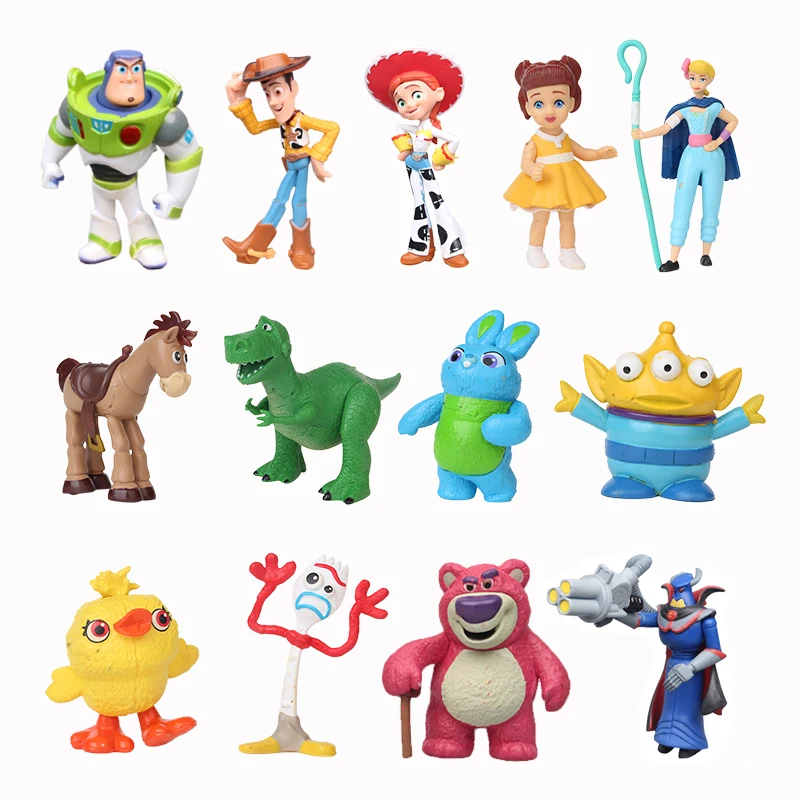 

3/7/9/10/12 Pcs/Set Toy Story 4 Buzz Lightyear Woody Jessie Lotso Bullseye Horse Forky PVC Action Figure Toys Collectible Model