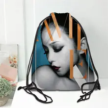 Пользовательские Namie Amuro рюкзак с принтом на шнурках сумка для обуви дорожная пляжная школьная многофункциональные Сатиновые сумки со шнурками