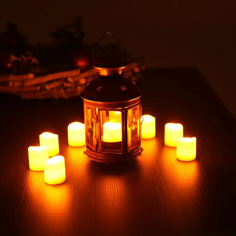 Yeahmart 24 шт./компл. светодиодный свечи Электрический Батарея-приведенный в действие Теплый Белый Беспламенного Рождество Свадебная вечеринка украшения