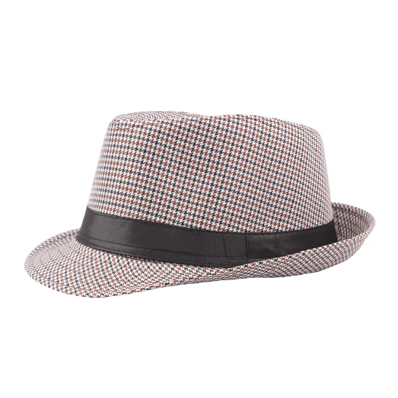 Британский стиль Fedoras Топ джаз шляпа мужская женская летняя шляпа Bowler шляпы кепка Панама повседневная мужская шляпа gorro сомбреро - Цвет: 1