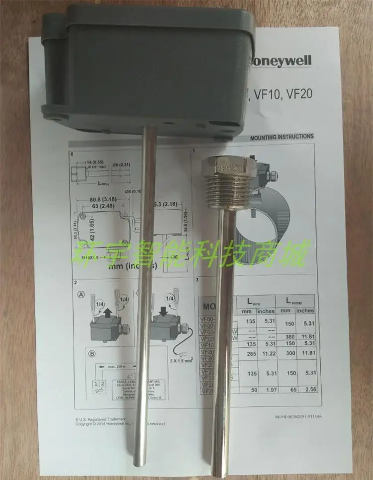 Honeywell VF20-5B54NW VF20-1B54NW погружения водопровод датчик температуры передатчик