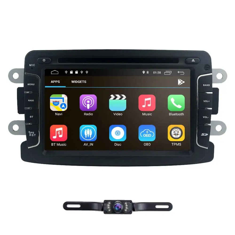 Perfect Android 9.0 4Core 2GB+16GB GPS Navigator Radio For Dacia Duster Logan Sandero Car DVD Central Cassette Player WIFI BT SWC DAB SD 1