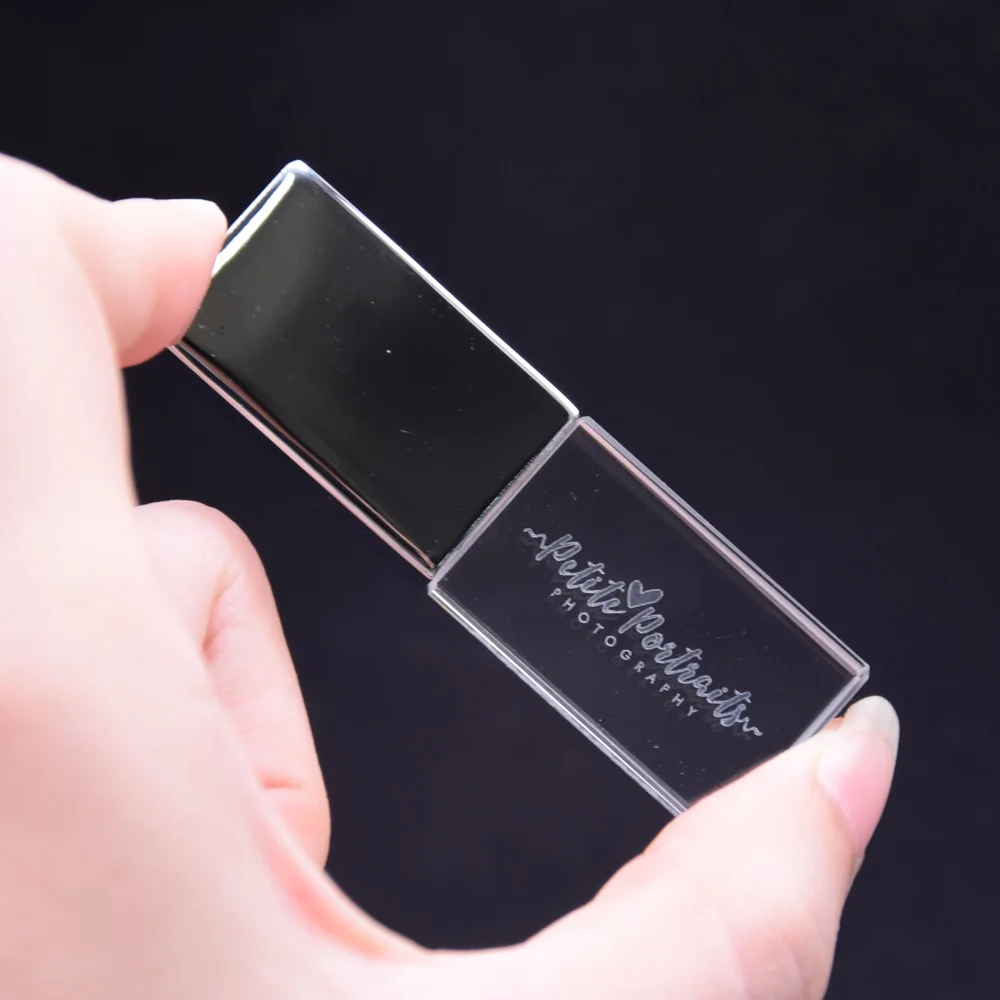 Кристальный флеш диск USB 2 0 с белой коробкой накопитель 4 ГБ 8 16 32 64 флешка