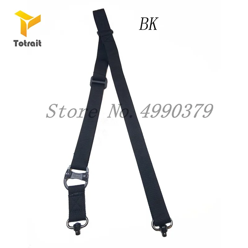 black MS4 тактическая веревка Миссия Регулируемая две 2 точки тактическое Нарезное ружье слинг Быстрый отсоединить QD ловушка для наружного нейлонового ремня веревка - Цвет: black